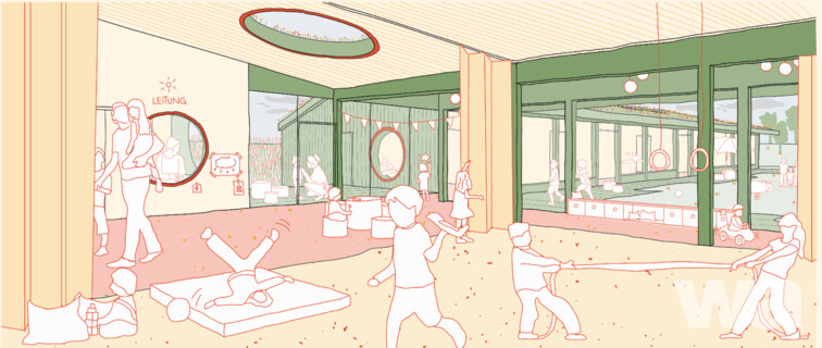 Neubau viergruppiger Kindergarten der Stadtgemeinde Gerasdorf