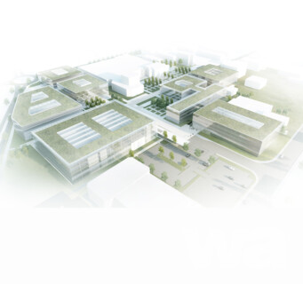Entwurf eines Bürogebäudes und eines Pfortengebäudes unter Einbeziehung der städtebaulichen Weiterentwicklung des Campus HUGO BOSS